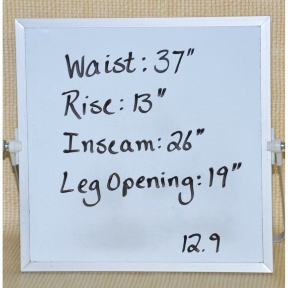 Larry Levine Black Cropped Ankle Linen Blend Pants Size 16 Casual Cargo Pocket - Picture 8 of 8